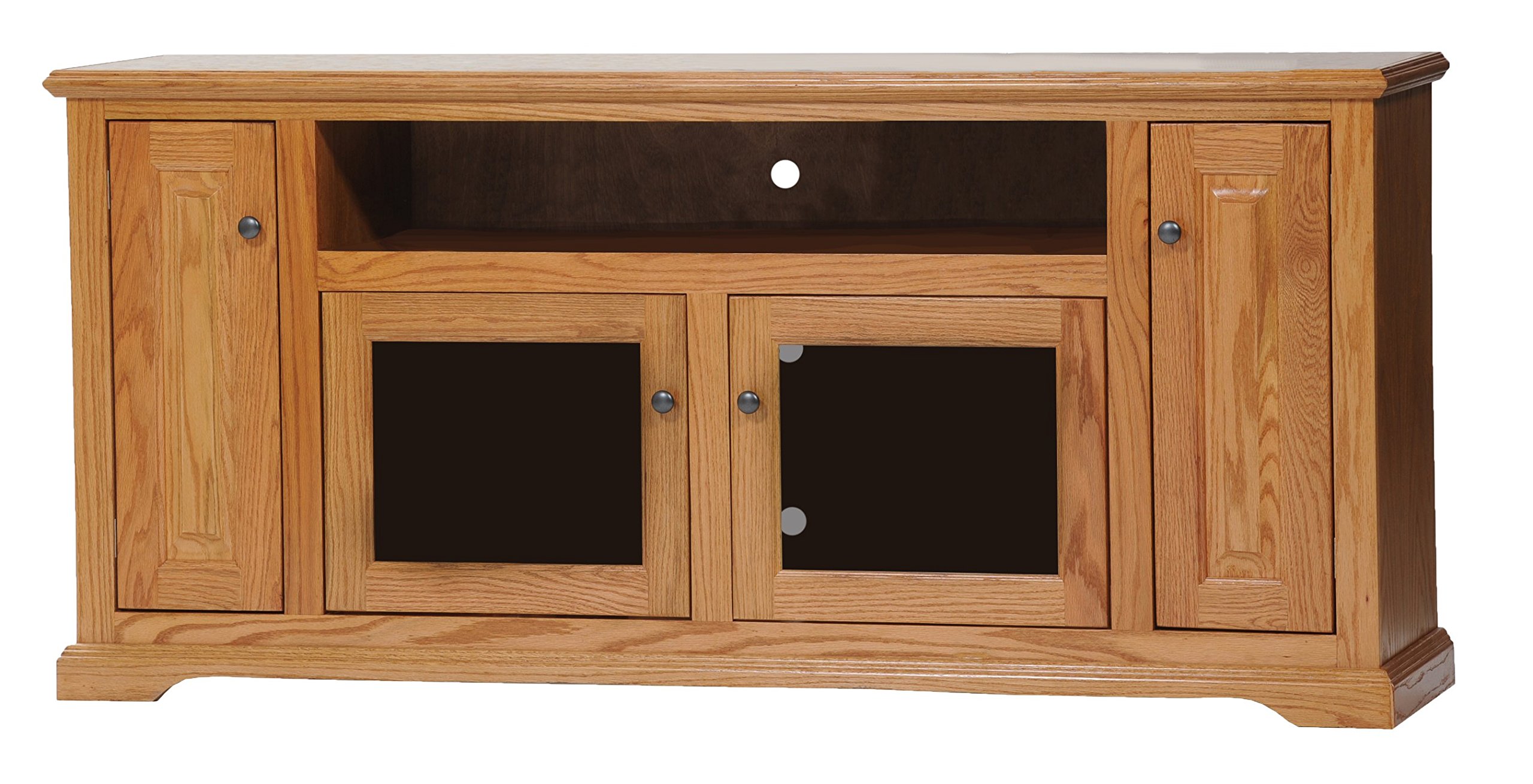 Discover the American Heartland Deluxe Entertainment Console in Light Oak Finish