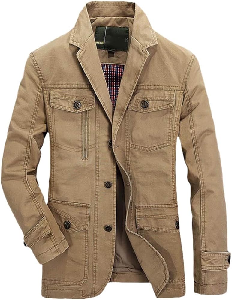 military style demin sport blazer