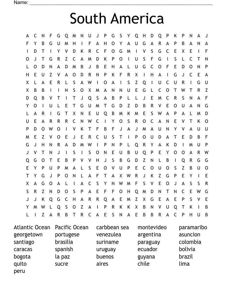 Spanish-Speaking Countries: A Global Word Search Challenge