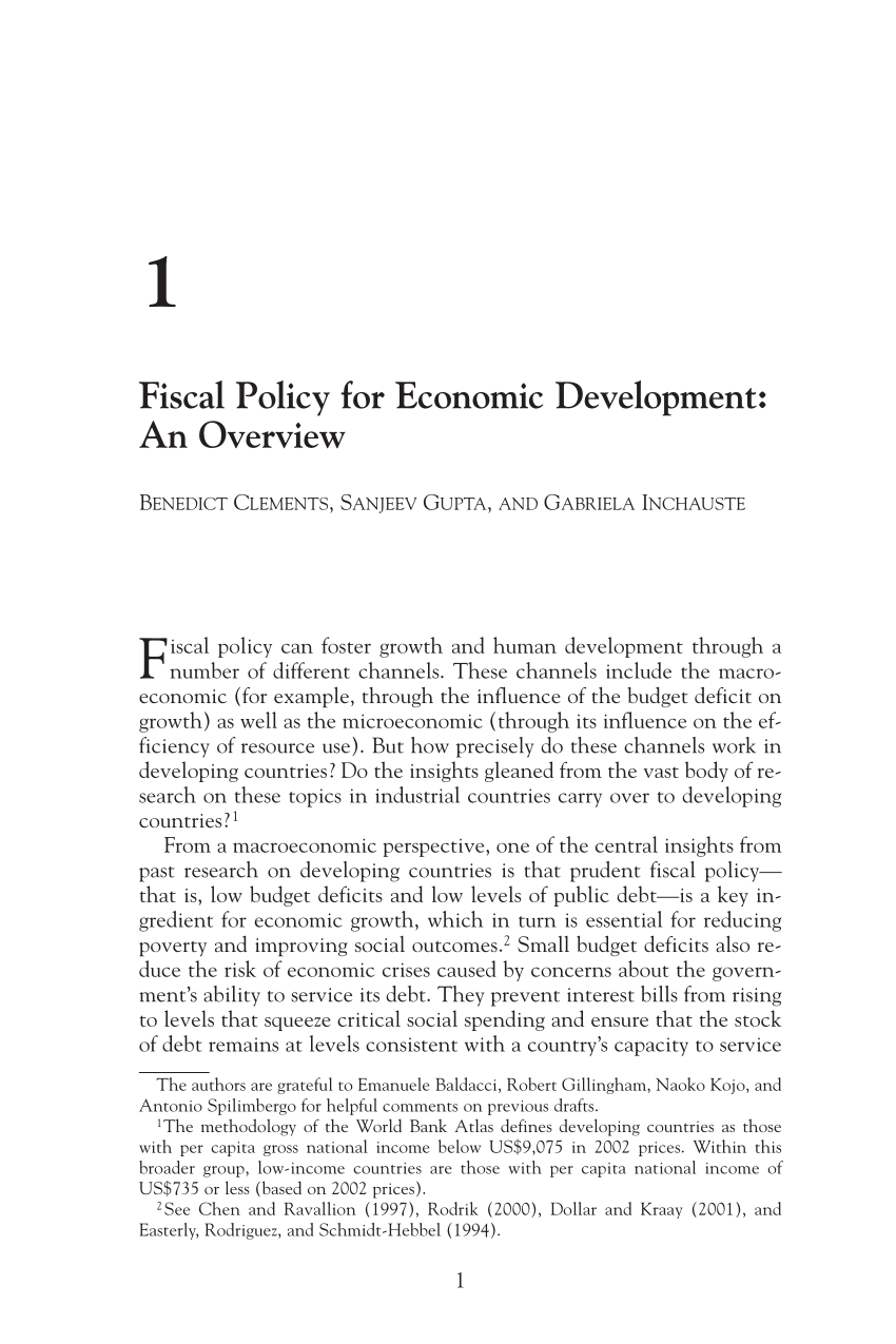 The Role of Fiscal Policy in Economic Development: Insights from UNAC Thesis Research