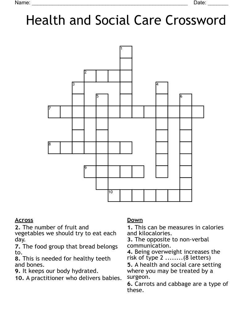 Whats a Health Concern Crossword? Learn and Play for a Healthier You