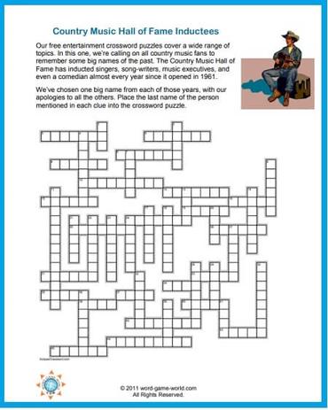 Outmoded Entertainment Centers Crossword Puzzles and Solutions