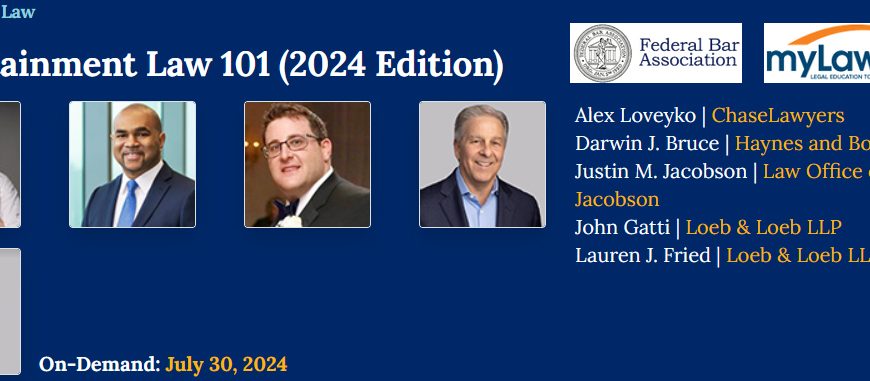 entertainment law cle