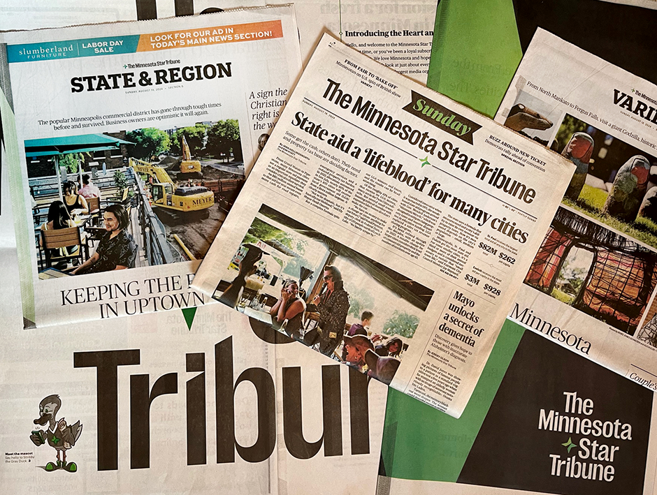 Local Team News: Minneapolis Tribune Sports Section Keeps You Informed.