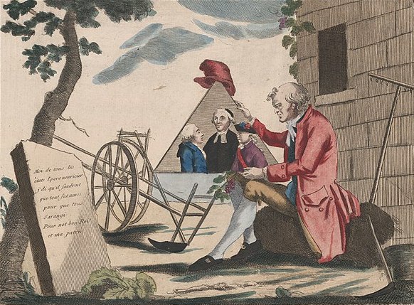 What did a political cartoon on the french revolution actually mean (understanding historical satire and context)?